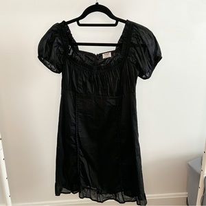 nwot cotton on black puffy sleeve sheath mini dress